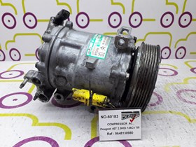 Compressor de AC Peugeot 407 2.0 HDi 136 Cv de 2005 - Ref OEM :  9648138980